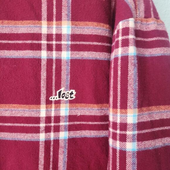 Lost plaid flannel kangaroo pockets hoodie - Picture 8 of 15